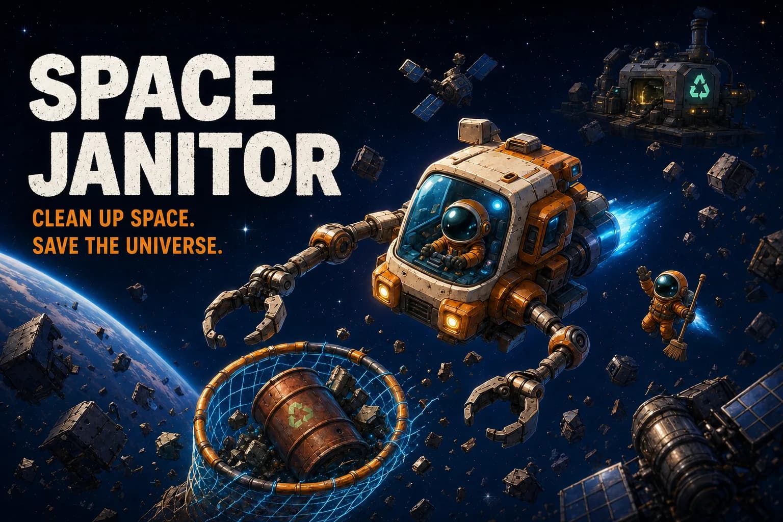 Space Janitor: clean up space and save the universe